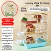 3-Story Hamster Mansion Large Transparent Habitat Syrian Large Full Ventilation Acrylic Cage Deep Base Complete DIY Natural