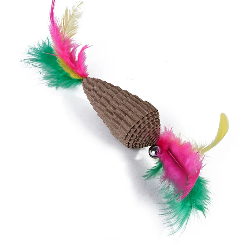 GMTPET Pet Toy Factory Wholesale OEM Product Pet Mouse Corrugated Paper Pet Grinding Clawing Cat Toys