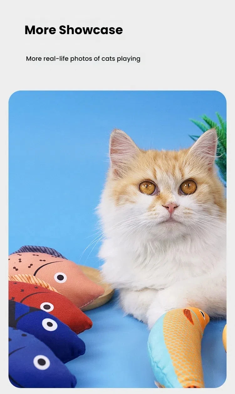 Dropshipping Gift CJH Cute Cat Teasing Stick, Cat Pet Supplies, Cat Toys, Gifts, Cat Toys, Fish, Simulated Mint, Molars, Bite Resistant
