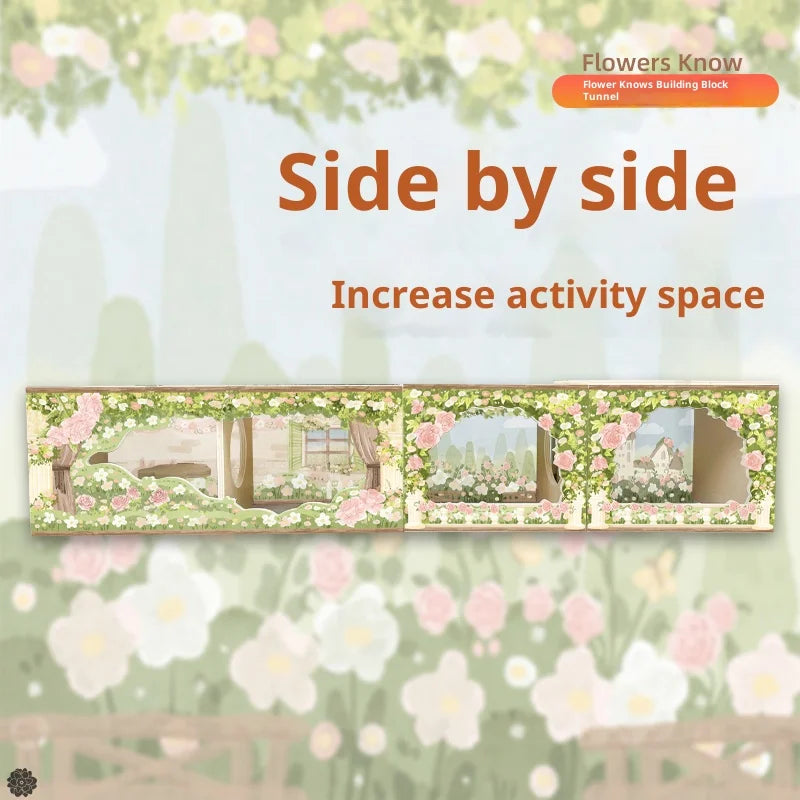 Original Design Eco-Friendly Solid Wood Spring-Themed Large Hamster Hide Small Animal Cage
