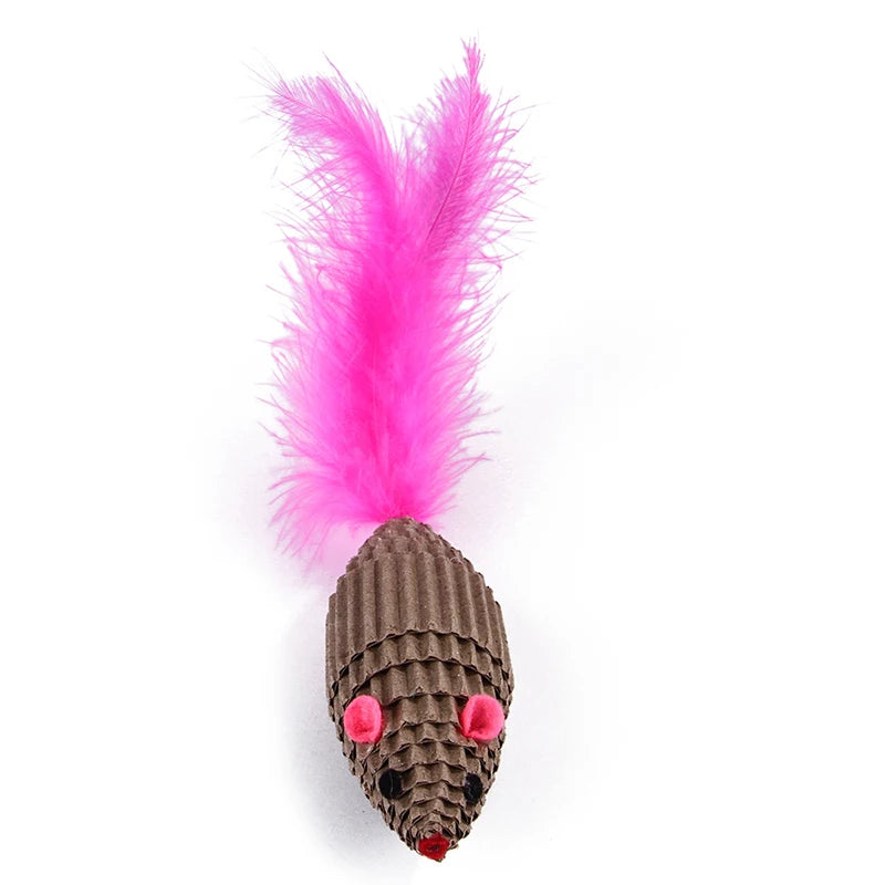 GMTPET Pet Toy Factory Wholesale OEM Product Pet Mouse Corrugated Paper Pet Grinding Clawing Cat Toys
