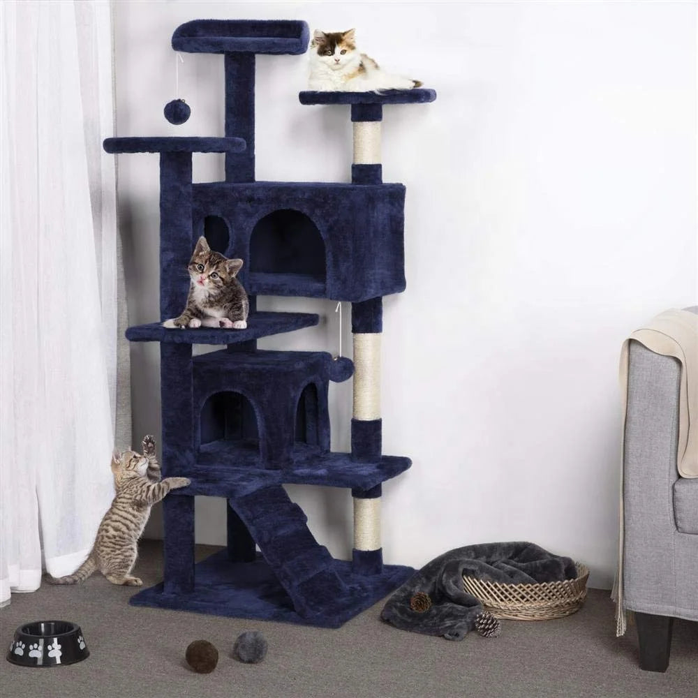 Hot Sale on EBay Factory Price 130cm Kratzbaum Cat Toys Condo Furniture Arbol Para Gatos Cat Tree Tower for Sale