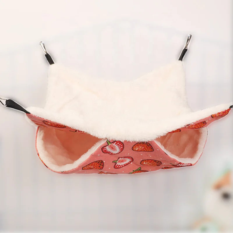 GMTPET Factory OEM Squirrel Rabbit Nest Hamster Cage Honey Bag Flying Cotton Nest Sleeping Bag Double Baby Pet Hanging Hammock