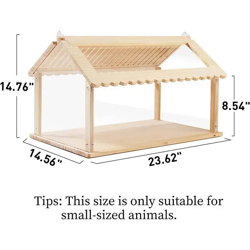 Large Rectangle Hamster House PET Cage Box Transparent Indoor Outdoor for Small Animals Hedgehogs Guinea Pig