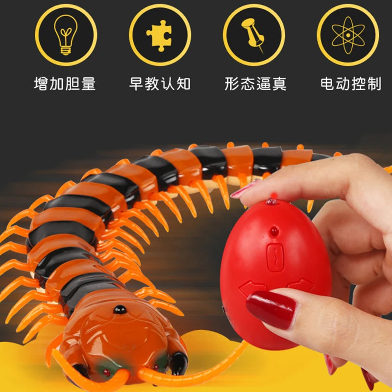 Funny Electronic Pet Remote Control Simulation Giant IR RC Scolopendra Centipede April Fools' Day Tricky Prank Insect Toy Gift