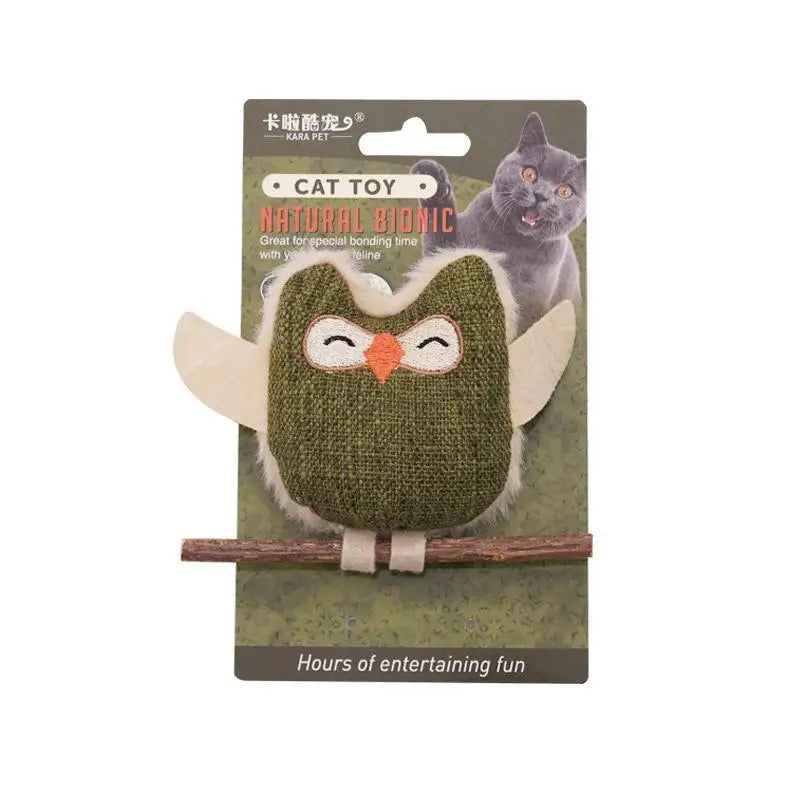 Owl Shaped Handmade Cat Toys-Wear-Resistant & Bite Resistant Interactive Movement Companion Relieves Anxiety Easy Cleaning China
