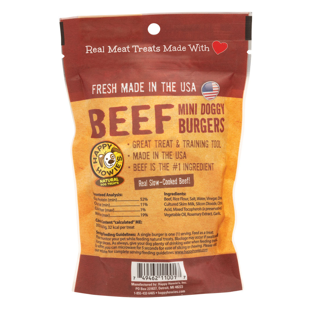 Happy Howie's Dog Beef Burger Bakers Dozen 2in (4.6oz)