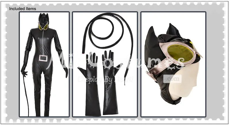 Miccostumes Cat Suit Kitty Cosplay Costume Black Bodysuit Jumpsuit Woman Halloween Cosplay Costume