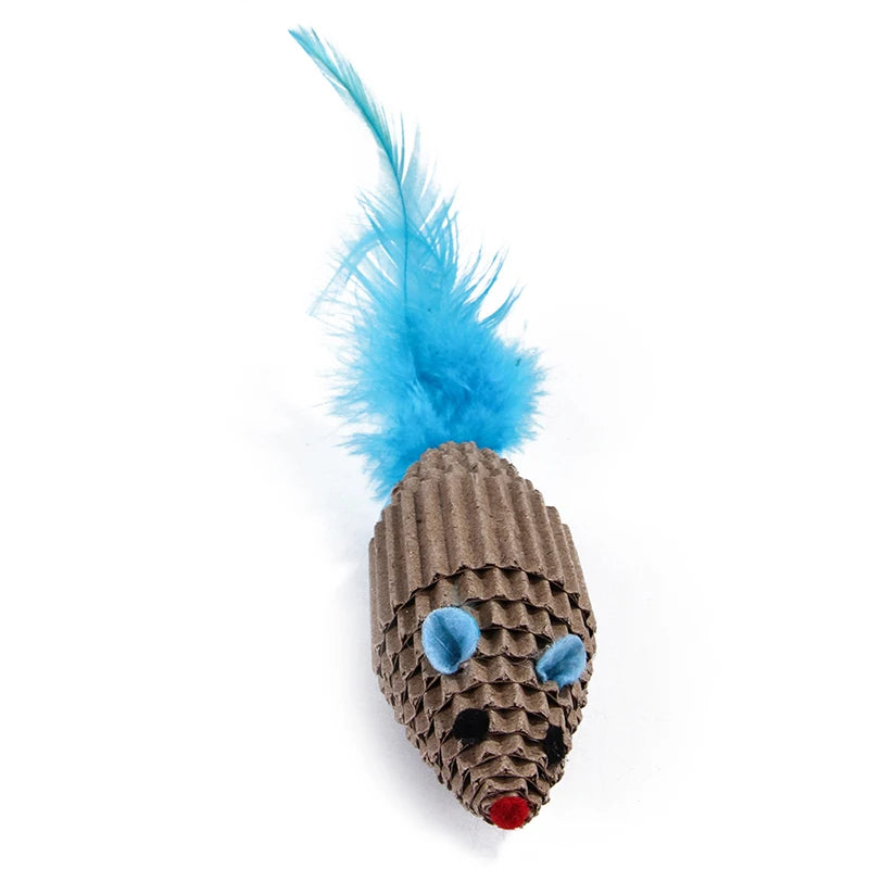 GMTPET Pet Toy Factory Wholesale OEM Product Pet Mouse Corrugated Paper Pet Grinding Clawing Cat Toys
