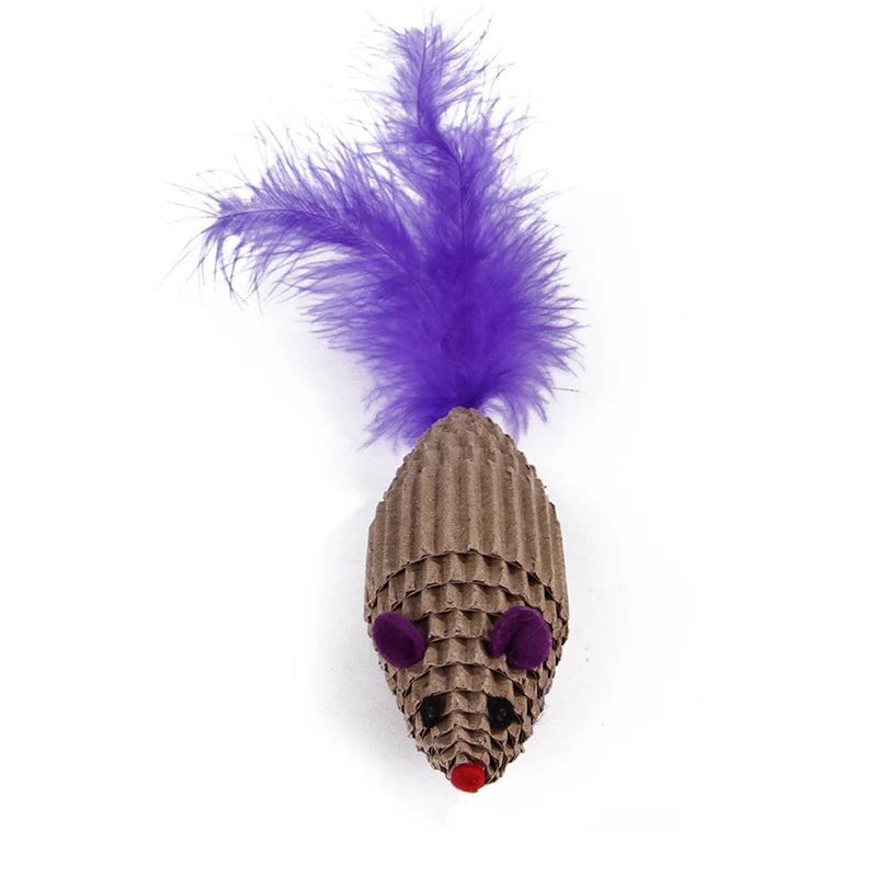 GMTPET Pet Toy Factory Wholesale OEM Product Pet Mouse Corrugated Paper Pet Grinding Clawing Cat Toys