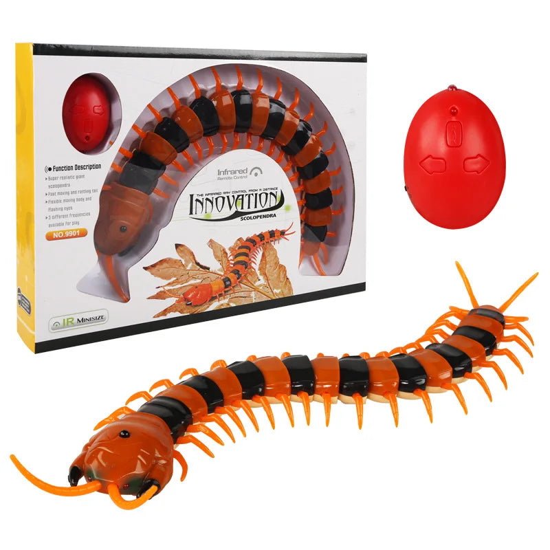 Funny Electronic Pet Remote Control Simulation Giant IR RC Scolopendra Centipede April Fools' Day Tricky Prank Insect Toy Gift