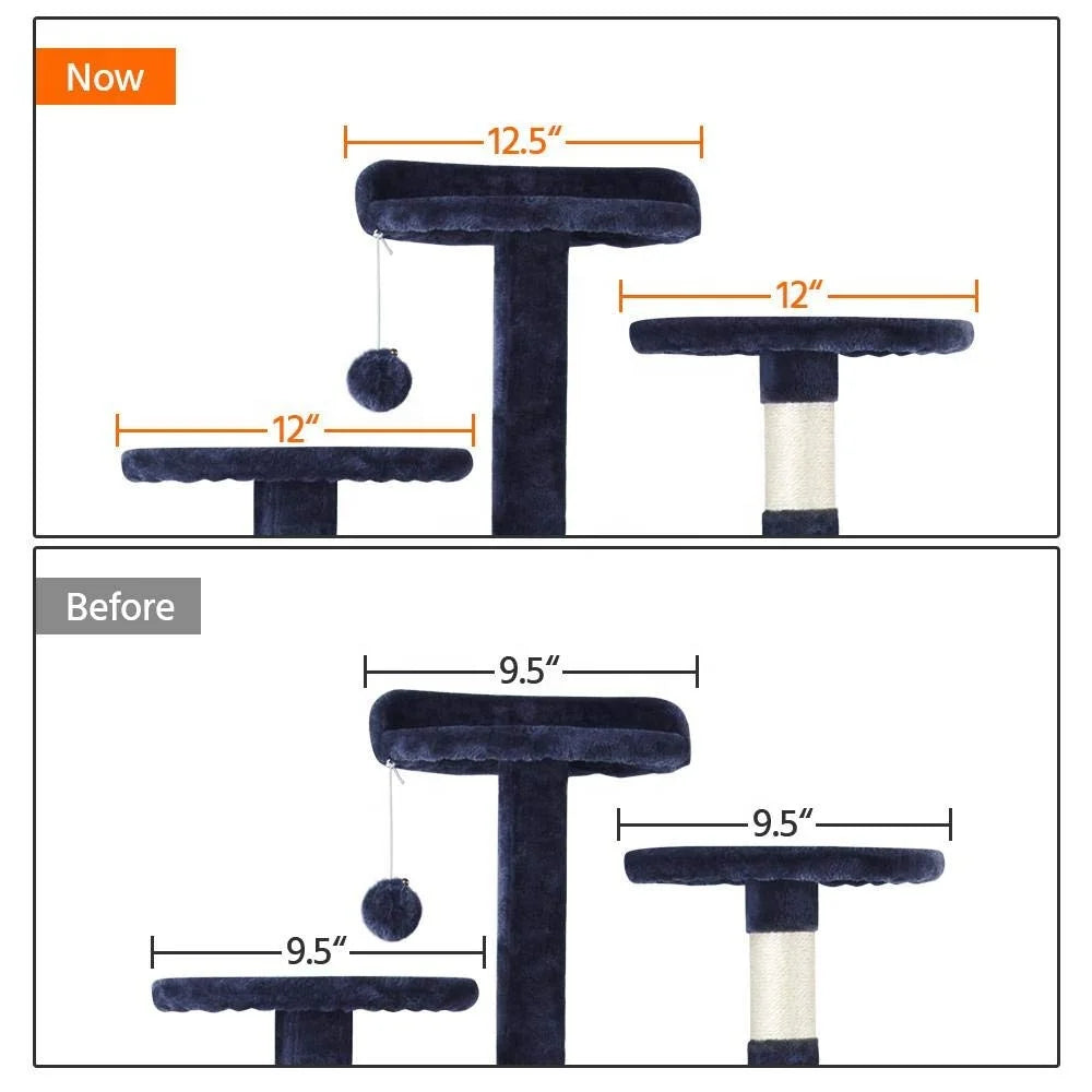 Hot Sale on EBay Factory Price 130cm Kratzbaum Cat Toys Condo Furniture Arbol Para Gatos Cat Tree Tower for Sale