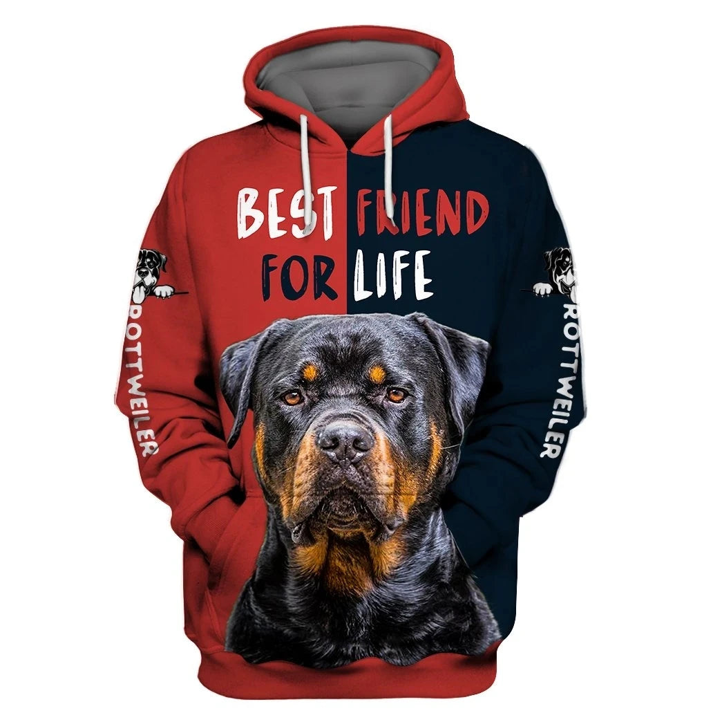 Love Rottweiler Dog 3D Printing Fashion Mens Hoodie Streetwear Pullover Autumn Sweatshirt Unisex Casual Jacket Tracksuit DW680