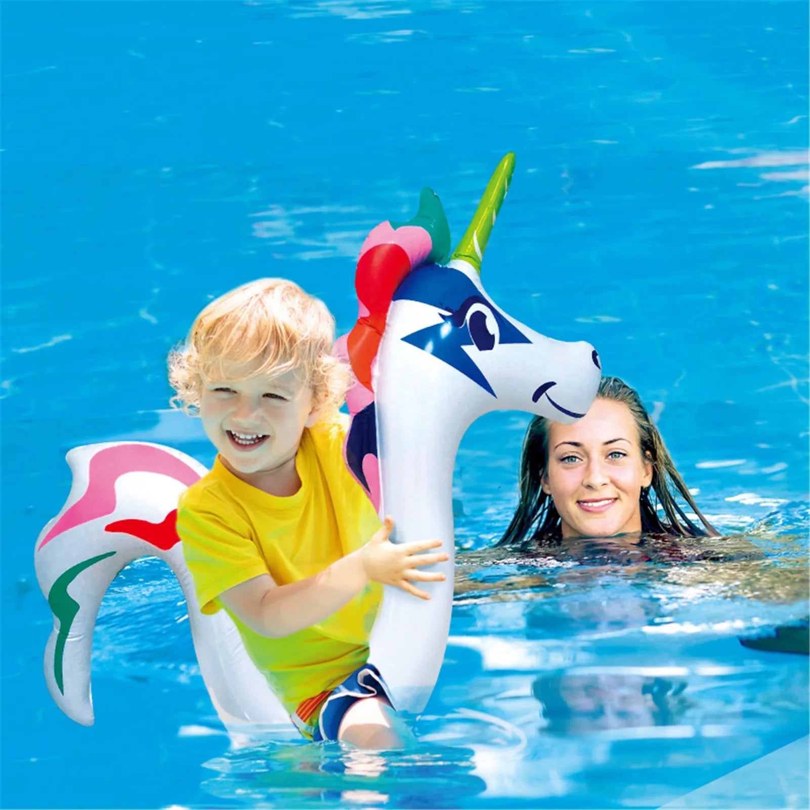 Iatable3D Animal Swimming Stick Floating Row Water Auxiliary Supplies Swimming Pool Floating Toys Playing Toys