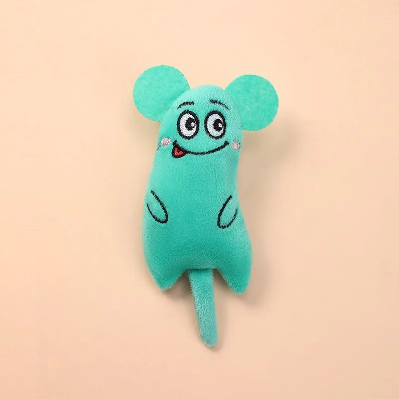 Wholesale Pet Cat Supplies Catnip Kitten Cat Toys Cute Expression With Tail Thumb Plush Toy Cartoon Toys for Dogs Cats