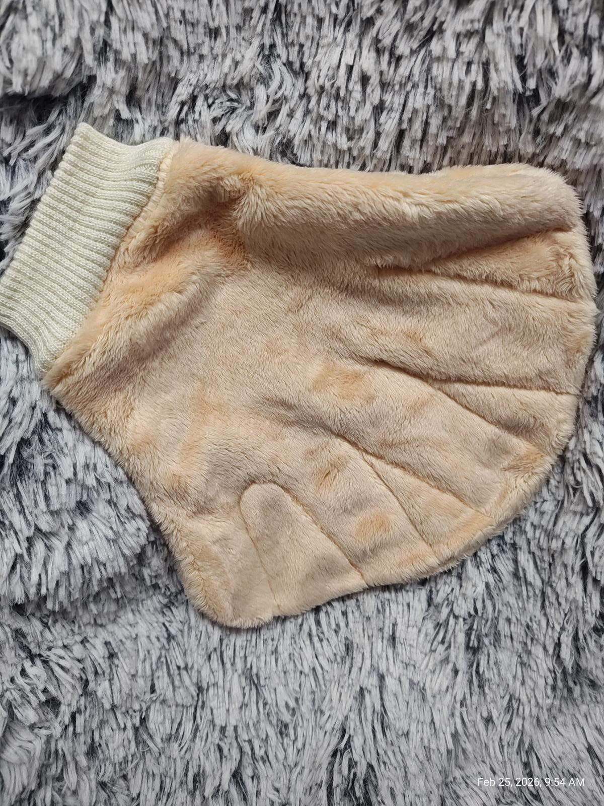 Small Pet Bonding, Non-Bite, No Poke Mitt, Calming Glove, Grey or Peach