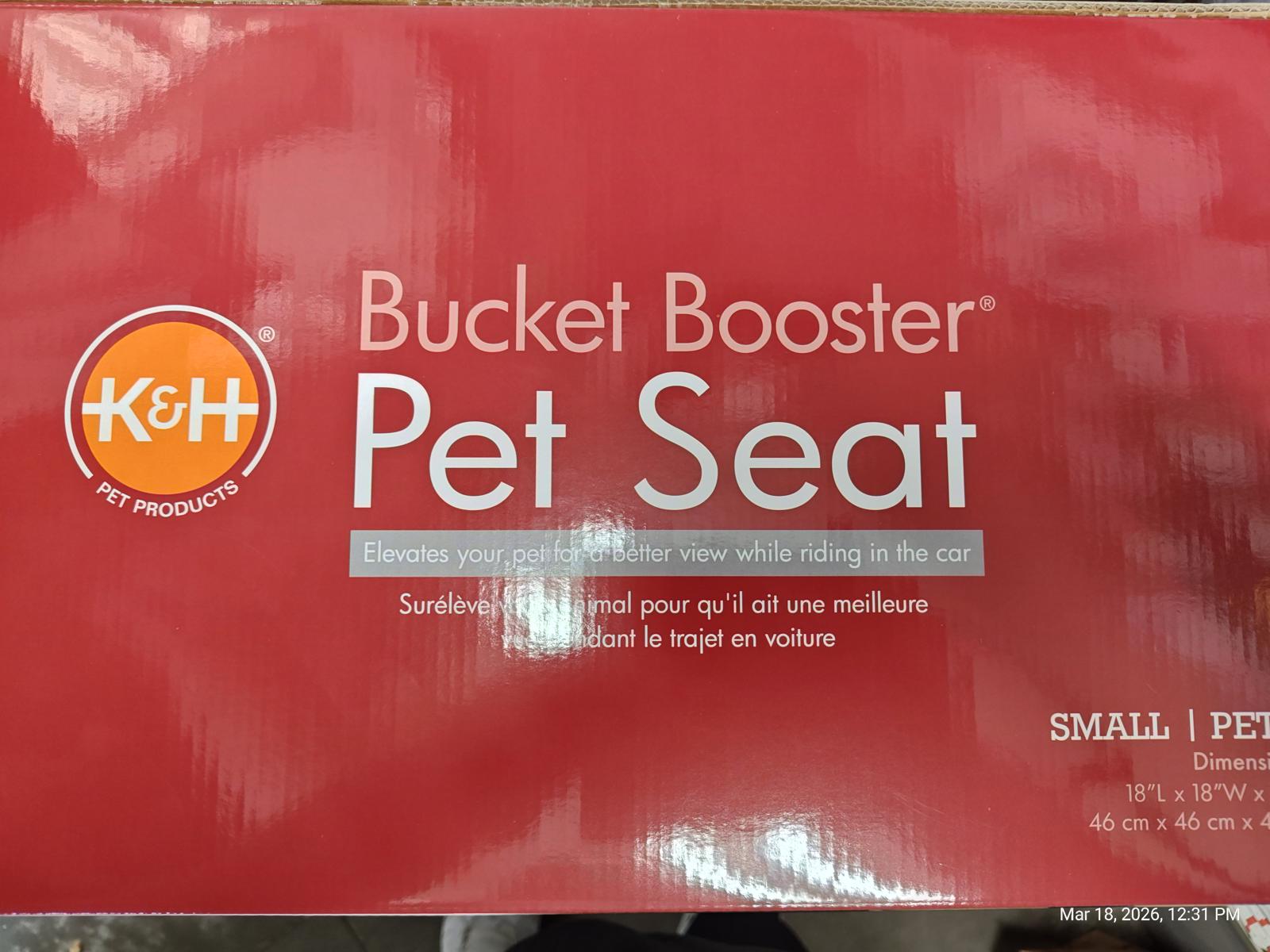 K&H Bucket Booster Pet Dog Car Seat - SMALL TAN | PNC Family FInds