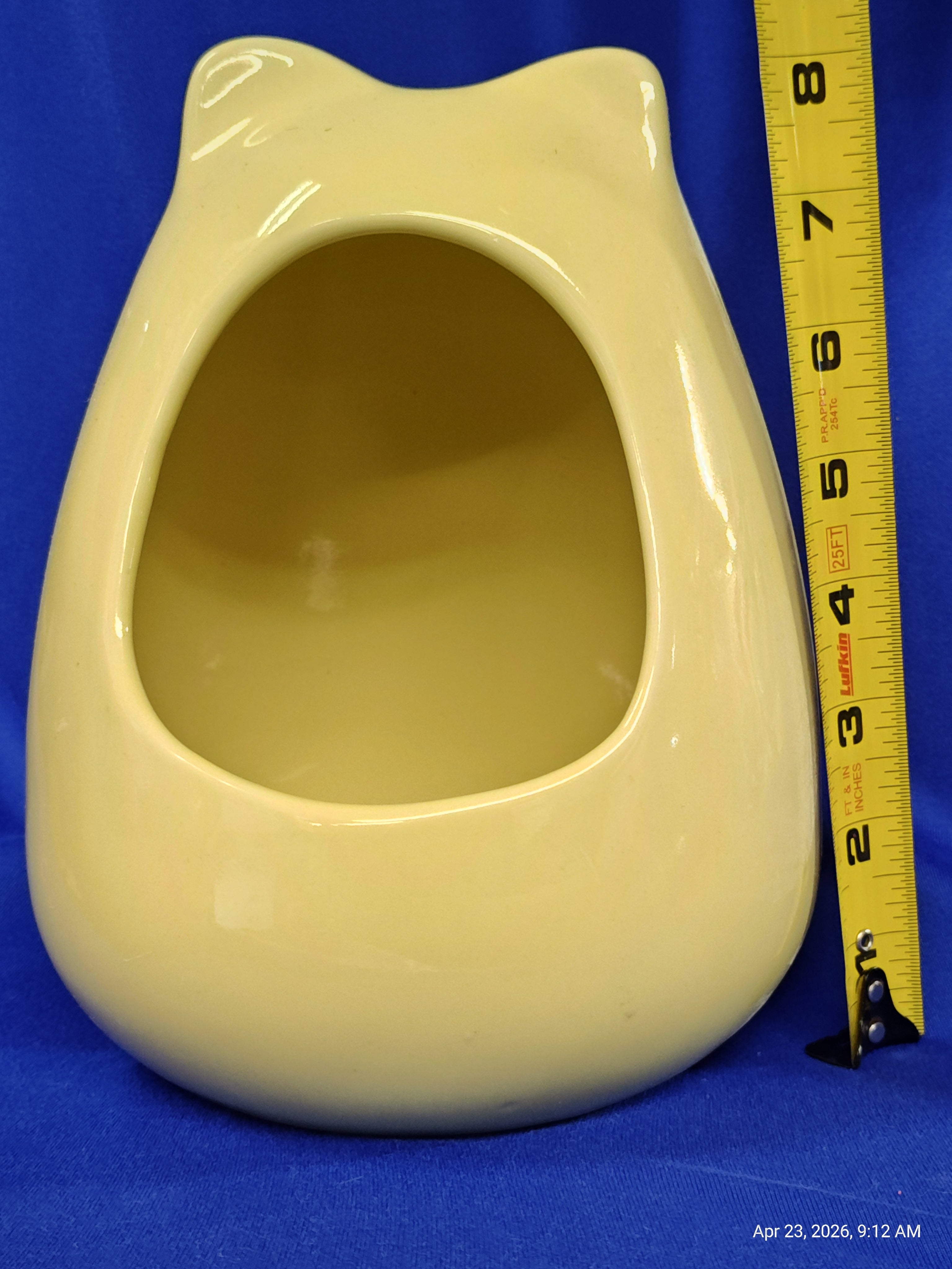 Chinchilla & Small Animal Dust House – X-tra Large Heavy Ceramic (Yellow) by PNC Family FInds