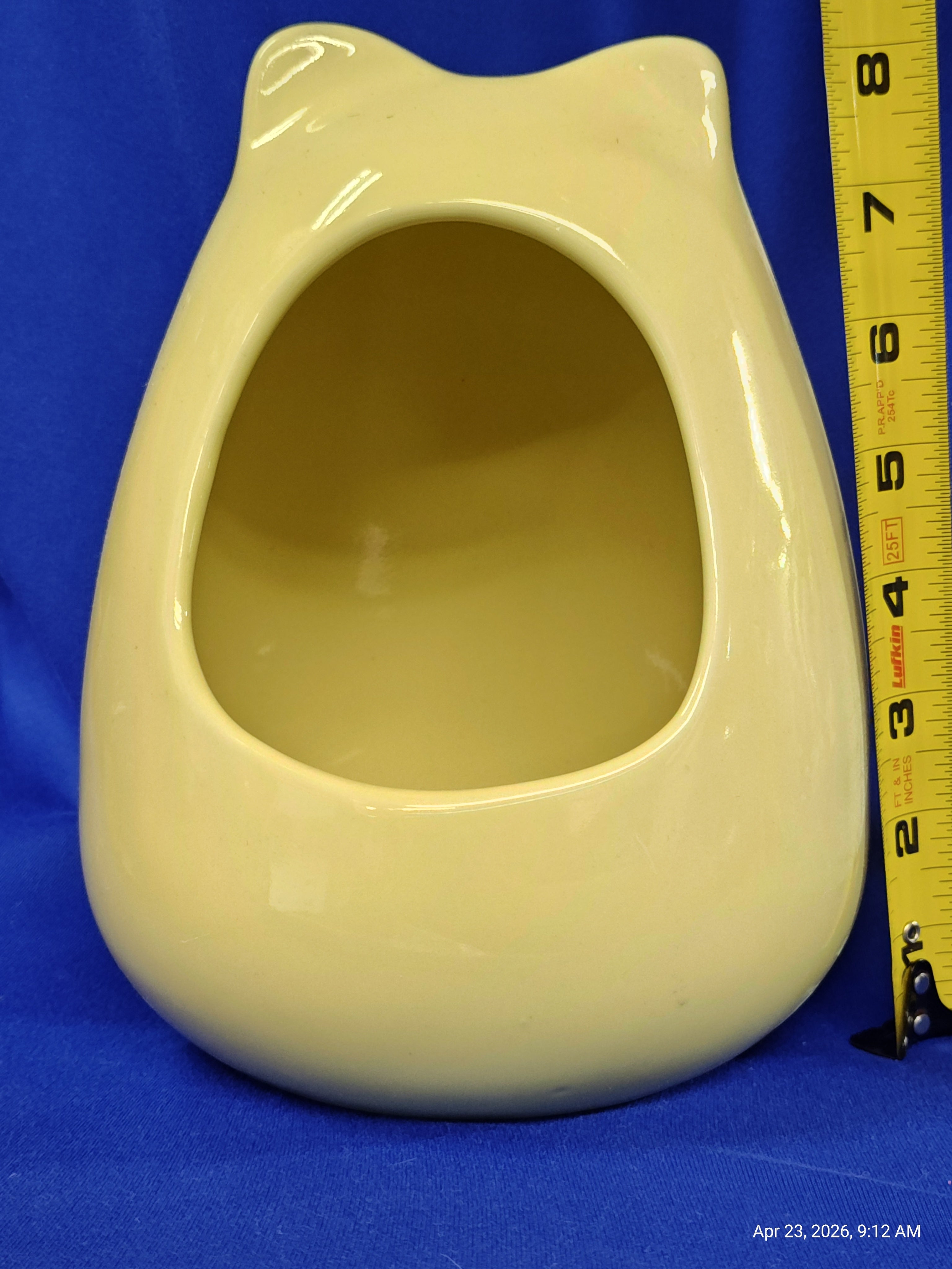 Chinchilla & Small Animal Dust House – X-tra Large Heavy Ceramic (Yellow) by PNC Family FInds