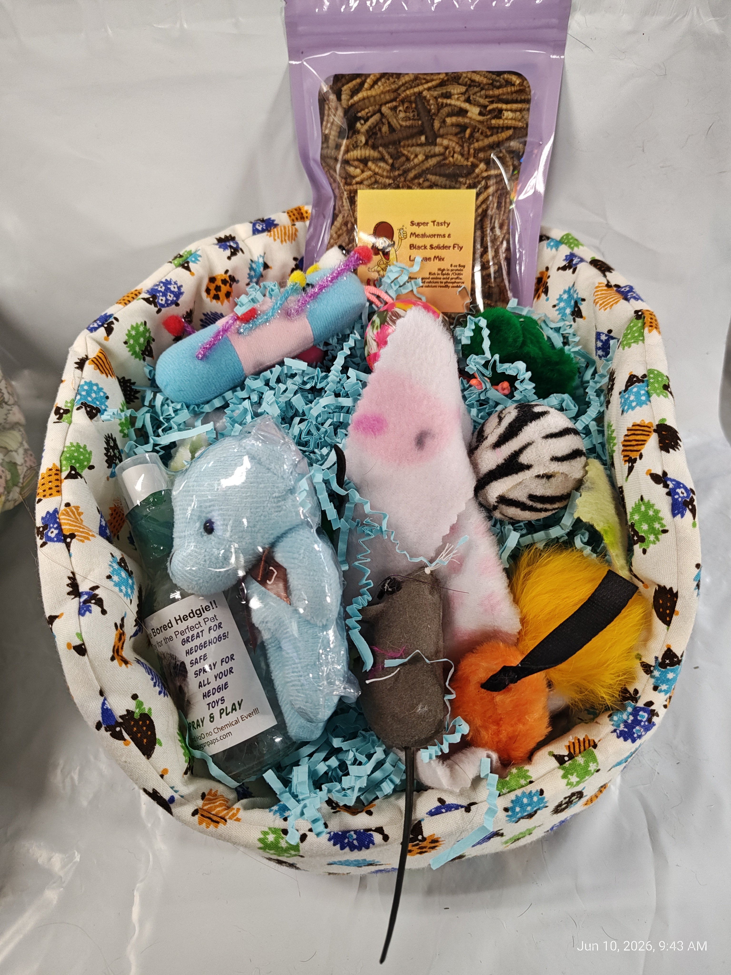 Cuddle Cup dig Box  Lots of toys Great for Hedgehogs & Exotics