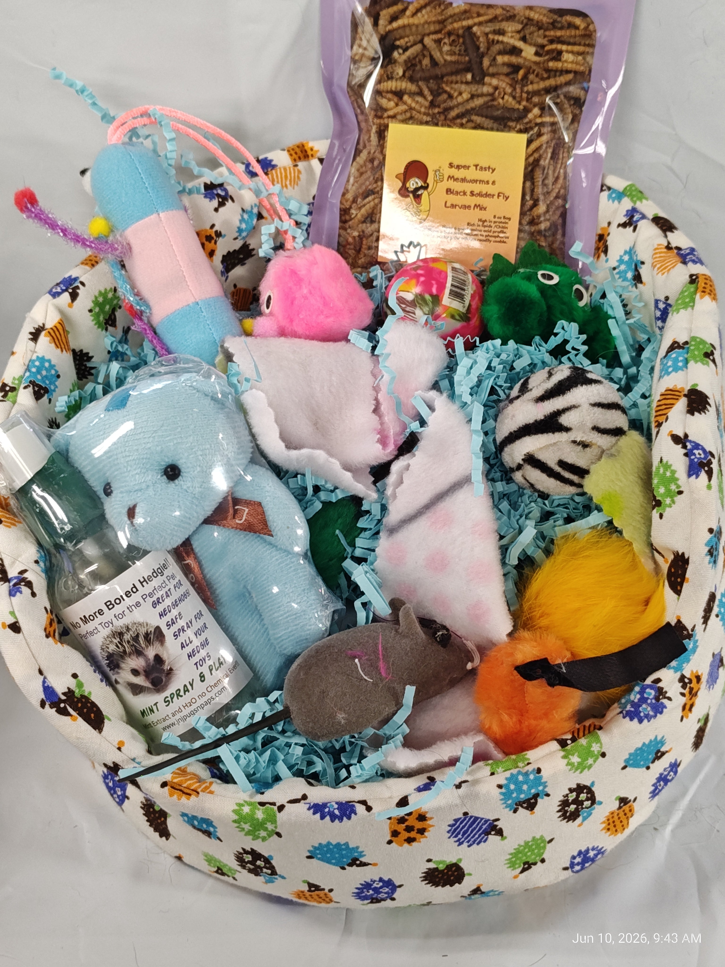 Cuddle Cup dig Box  Lots of toys Great for Hedgehogs & Exotics