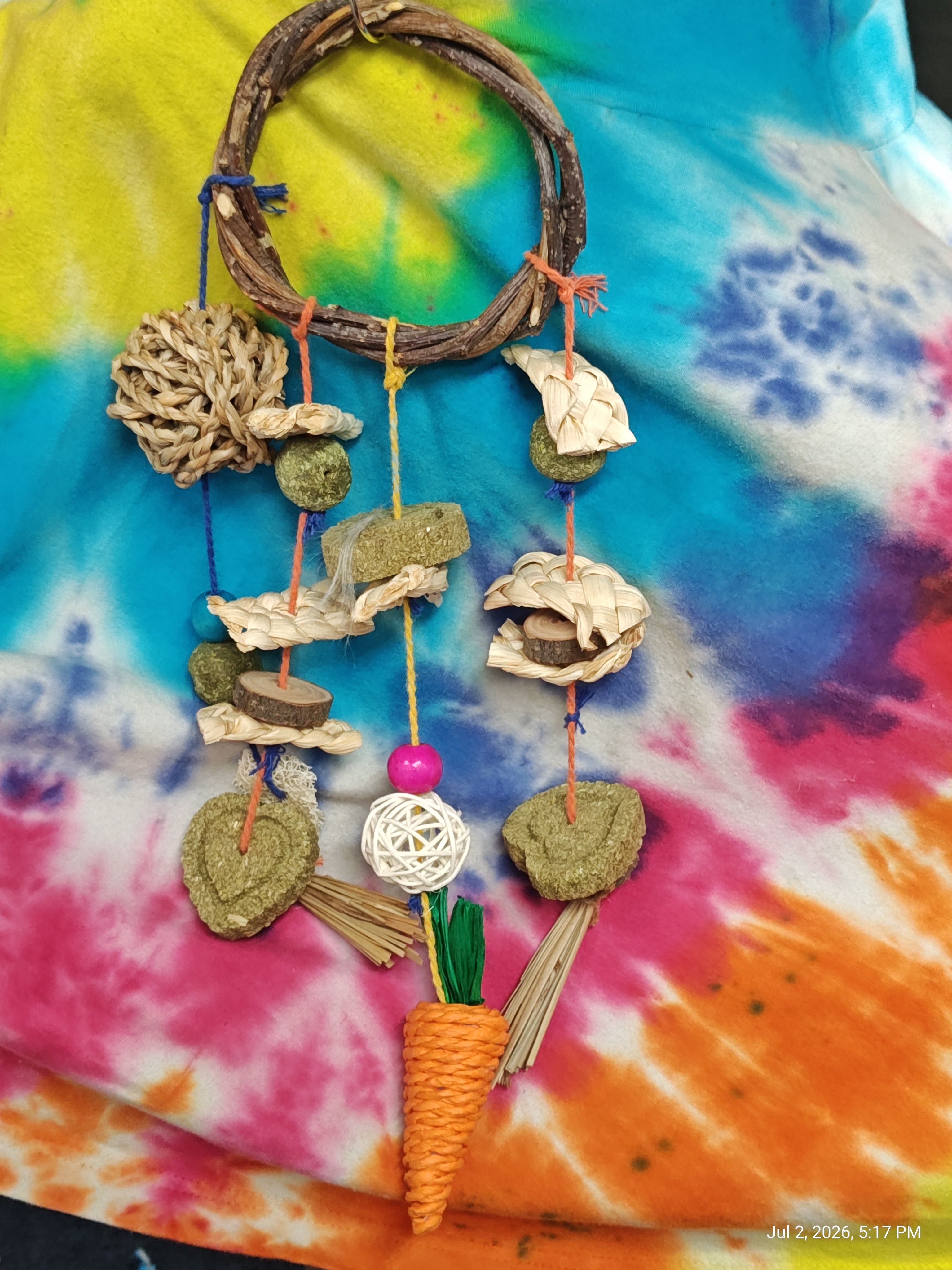 Chew Toy Hanging (With Clips) hang in cage for Great Fun