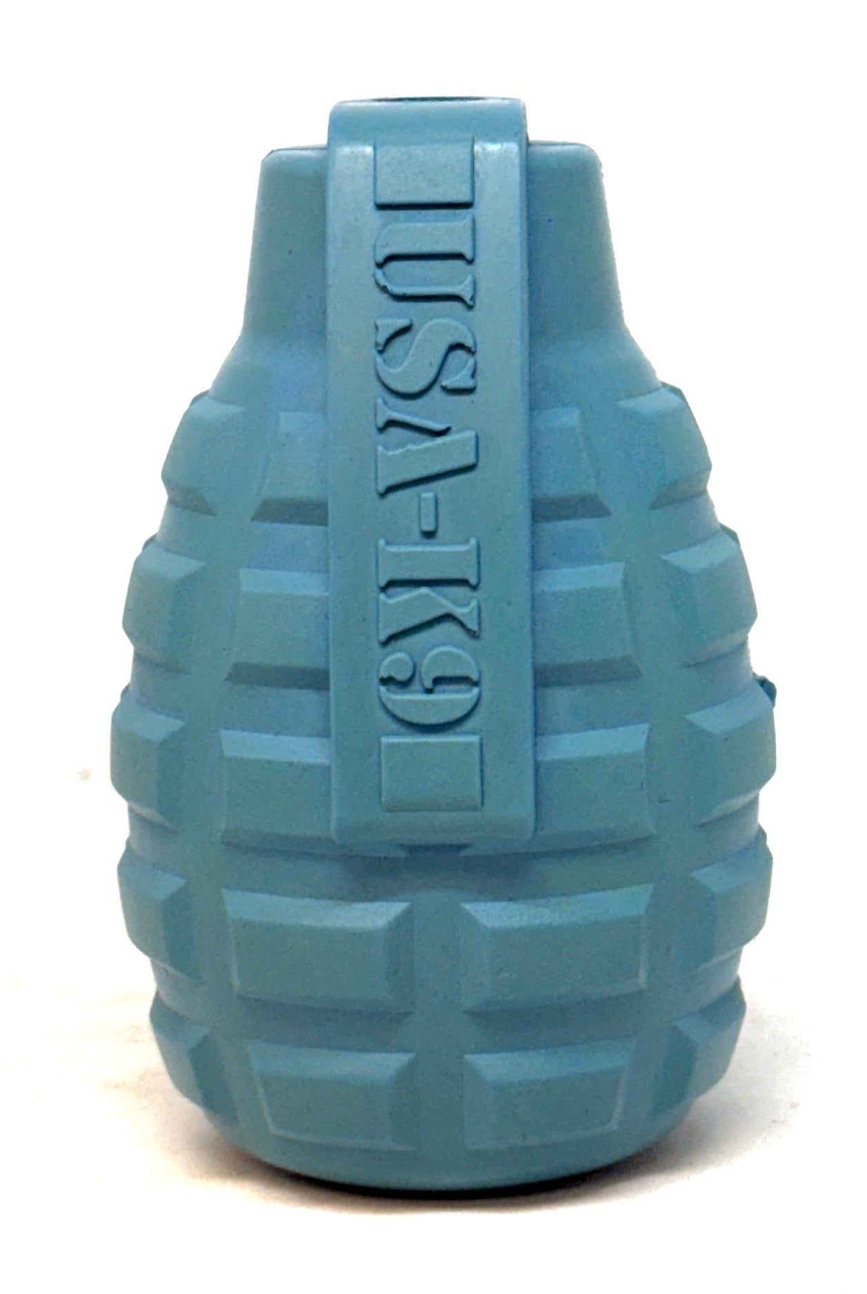 USA-K9 Grenade Rubber Dog Chew Toy | K9 Handler eDispenser Toy | Red & Blue | USA Made