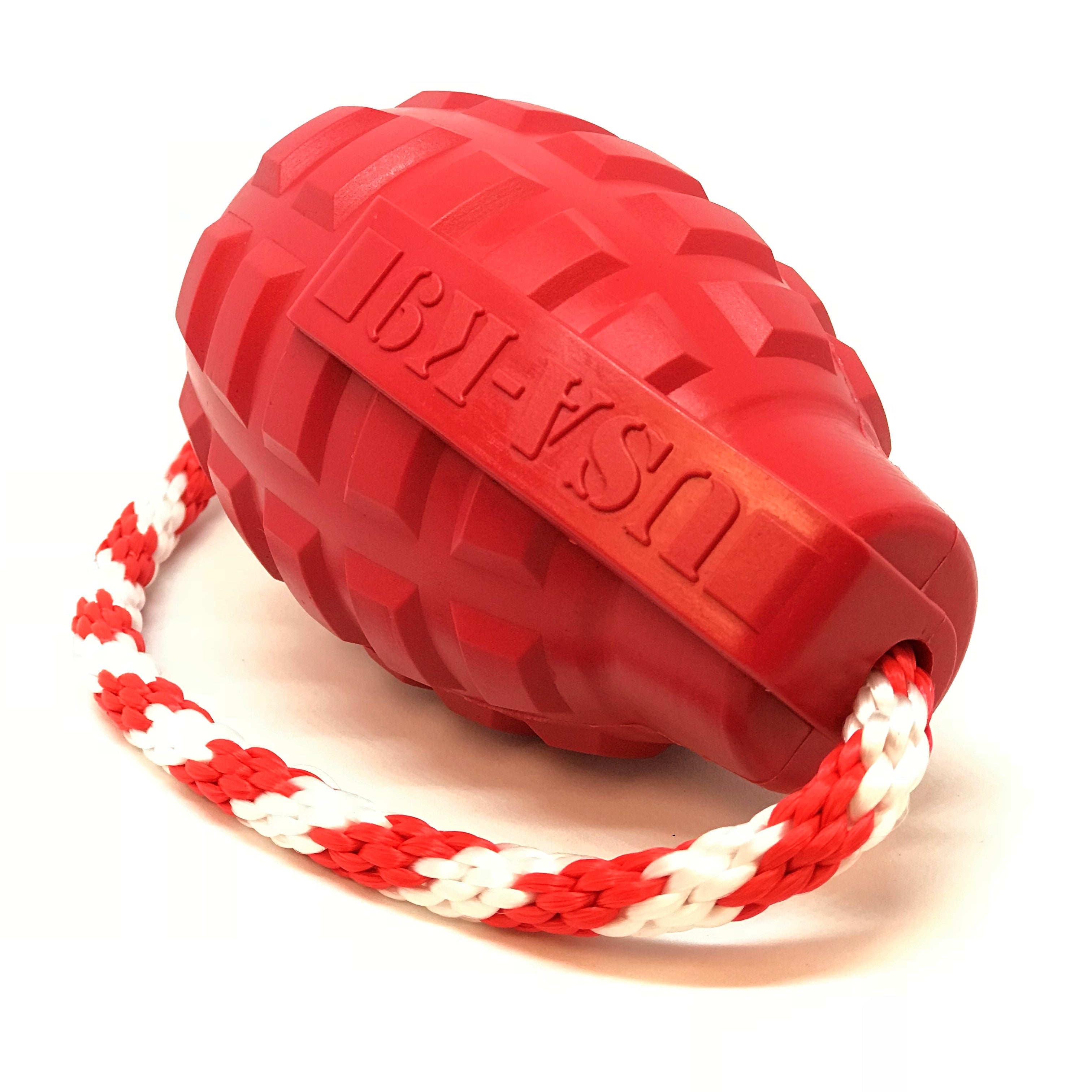 USA-K9 Grenade Rubber Dog Chew Toy | K9 Handler Reward Toy | USA Made