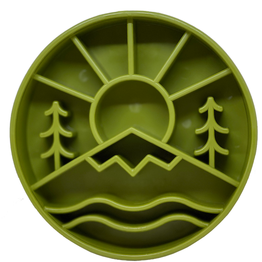 SodaPup Great Outdoors eBowl Slow Feeder Dog Bowl - 4 Cup Green