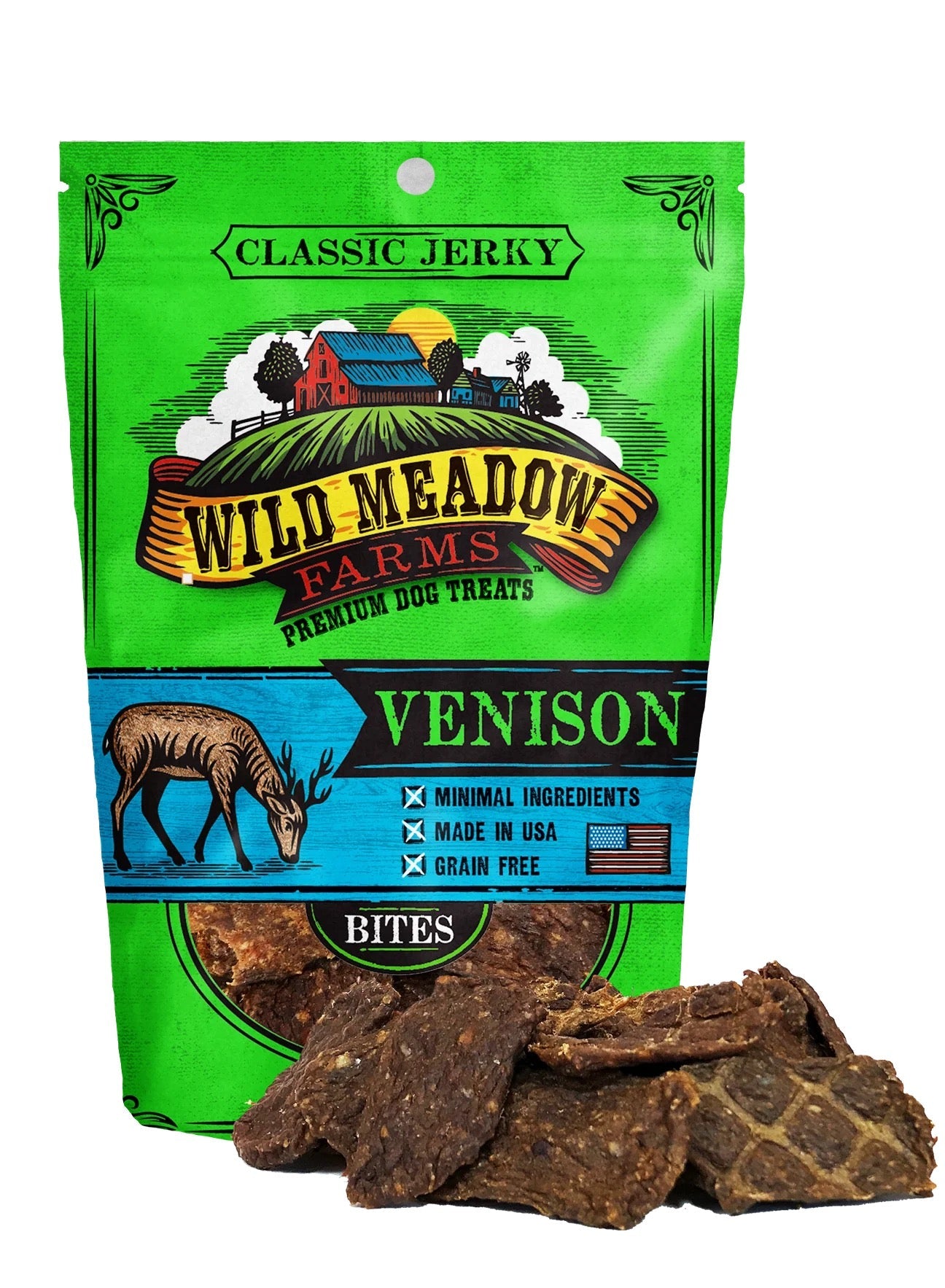 Wild Meadow Farms Classic Bites Venison Bites 3.5oz
