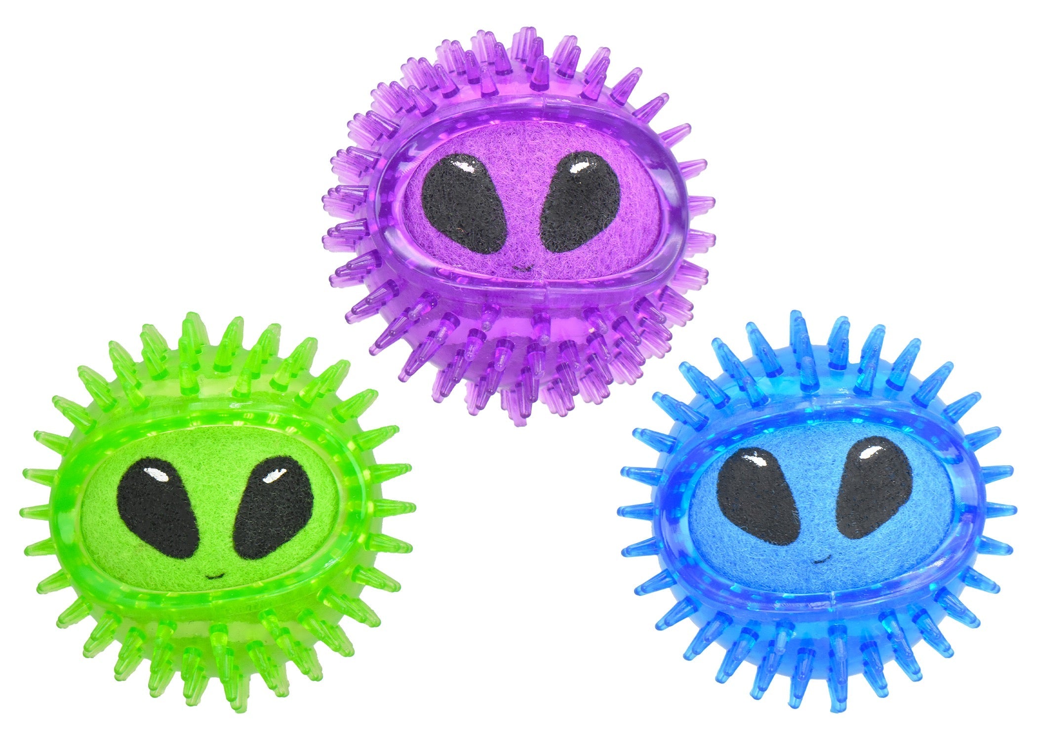 Multipet Alien Tennis Balls w/ TPR 2.5" Assorted Dog Toy