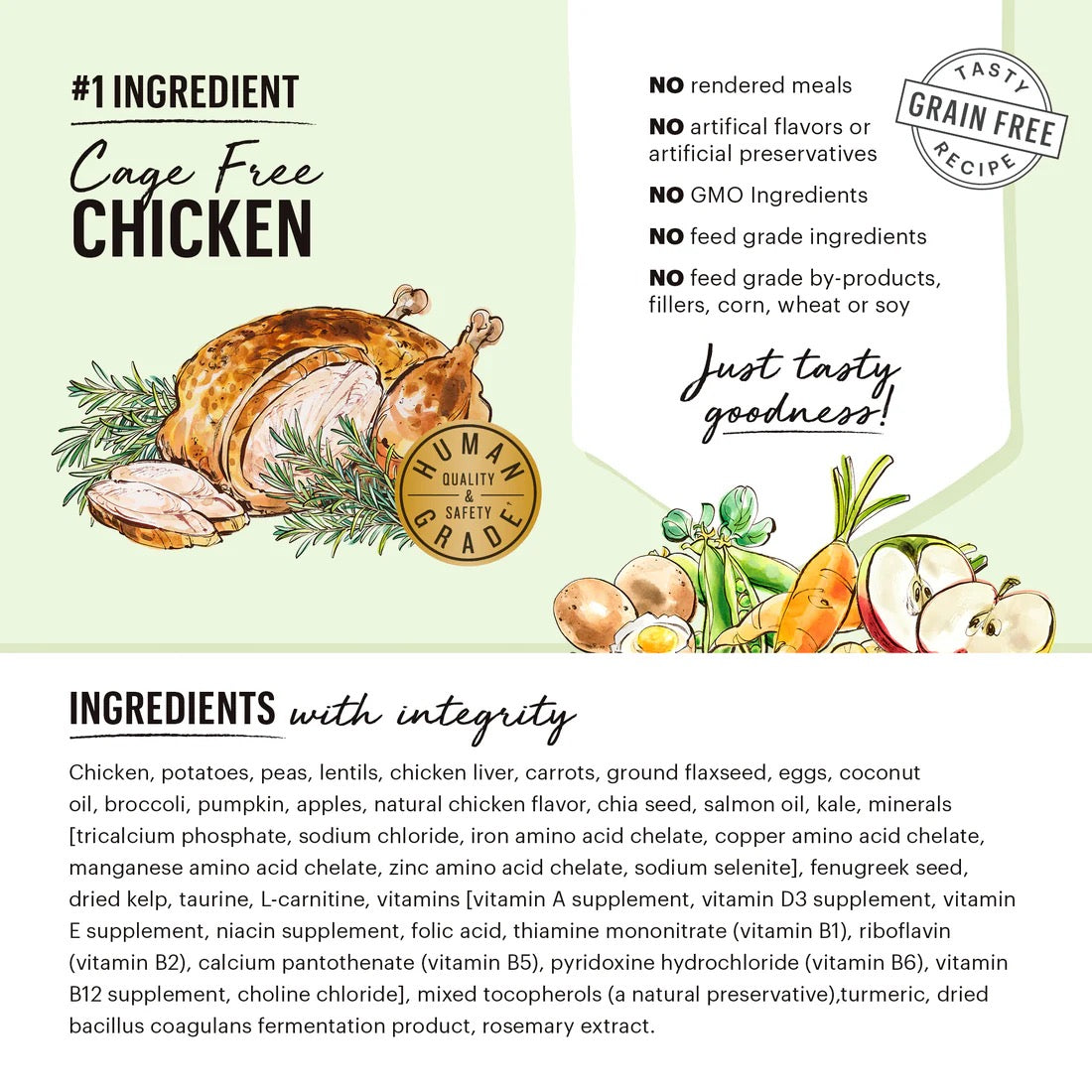 Honest Kitchen Clusters Small Breed Grain Free Chicken Dry Dog Food (4lb)
