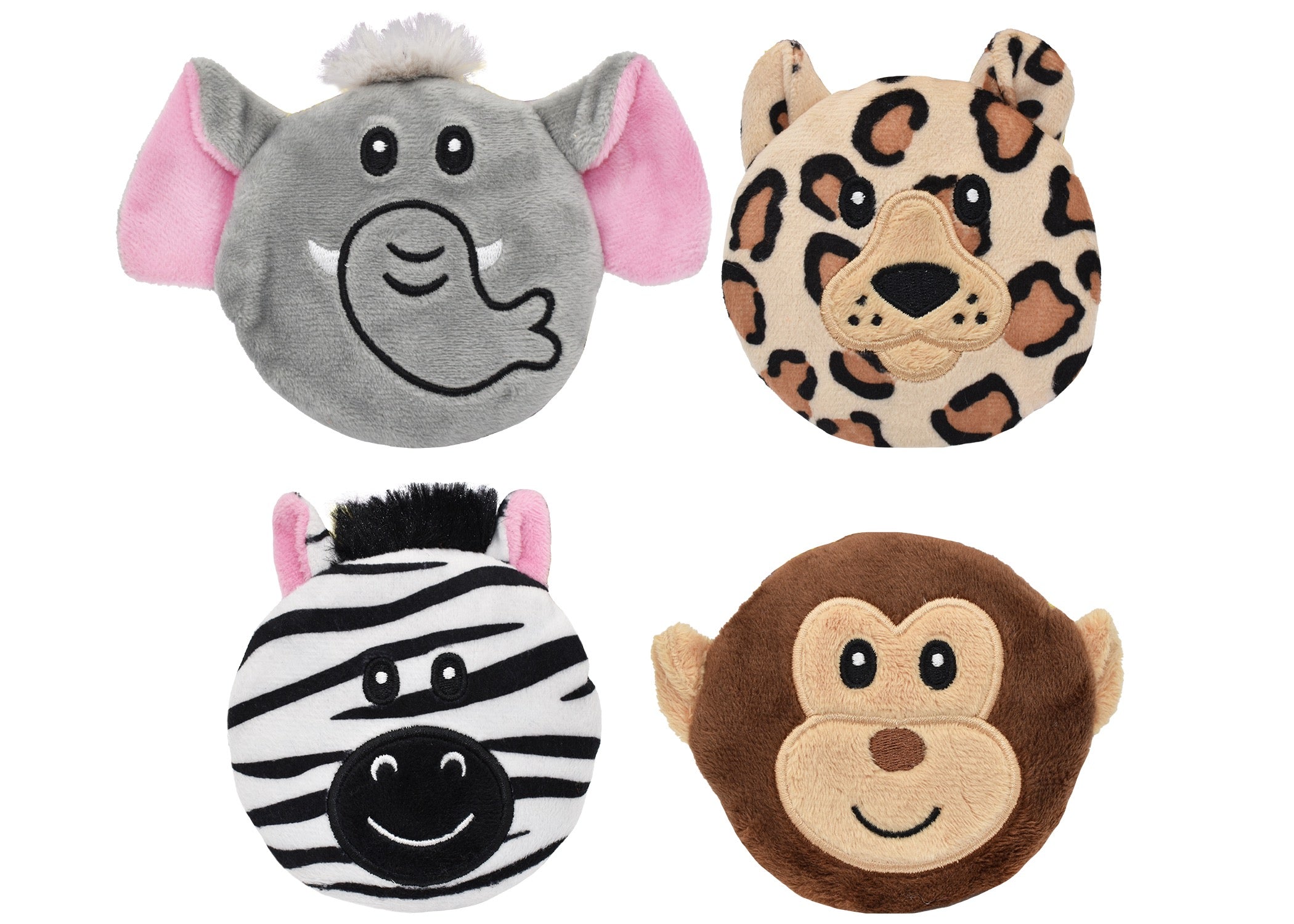 Multipet Minipet Subwoofers Safari Assorted Animals 3.5" Dog Toy