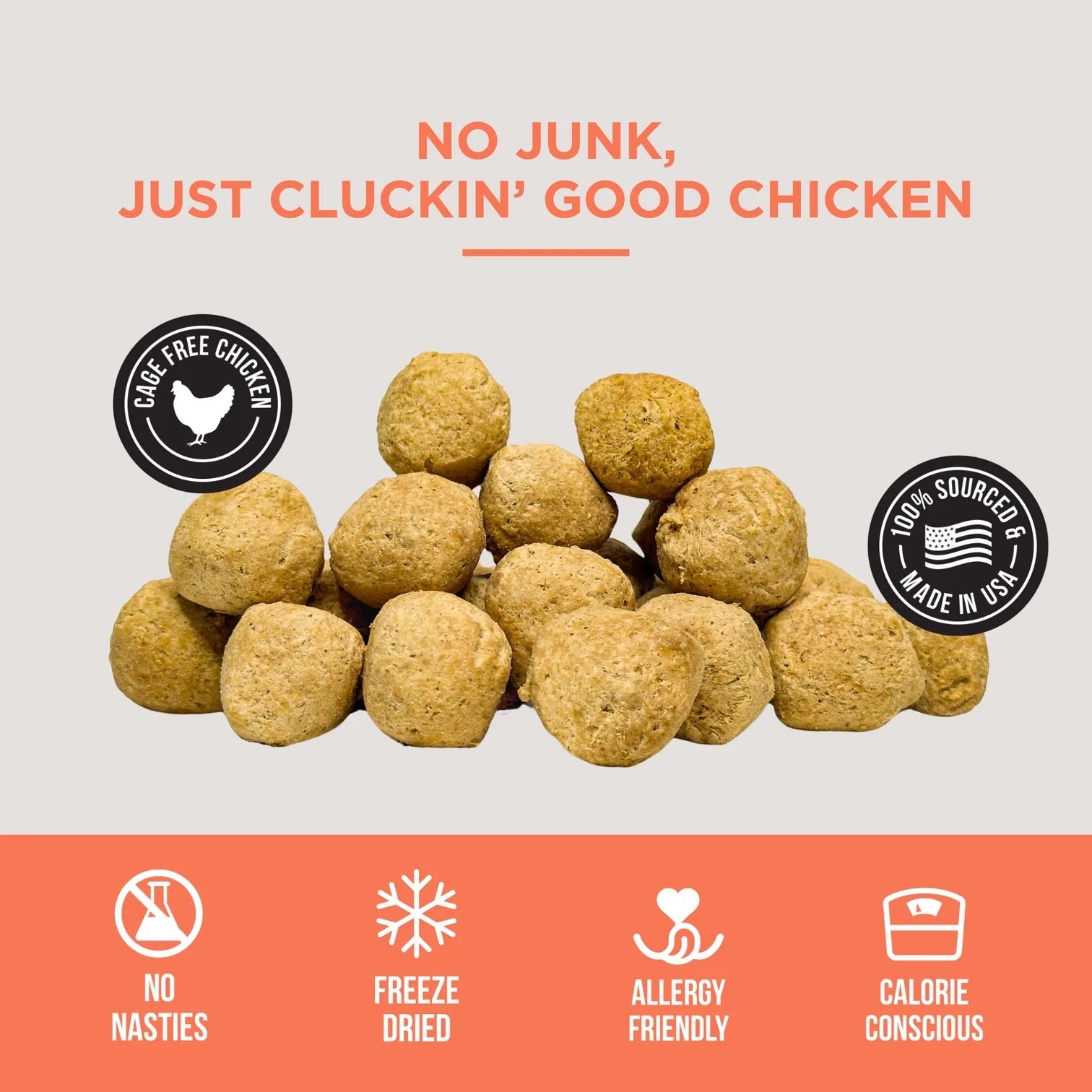 Natural Rapport The Only Freeze Dried Chicken Meatballs Dogs Need (4oz)
