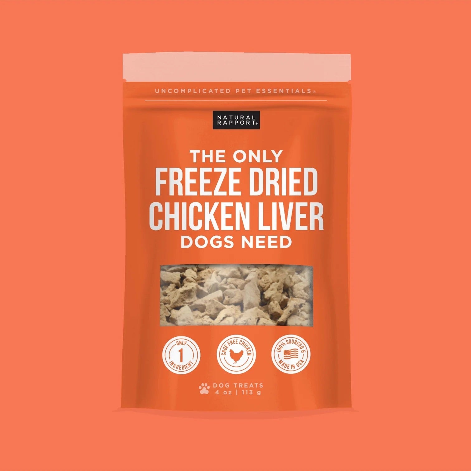 Natural Rapport The Only Freeze Dried Chicken Liver Dogs Need (4oz)