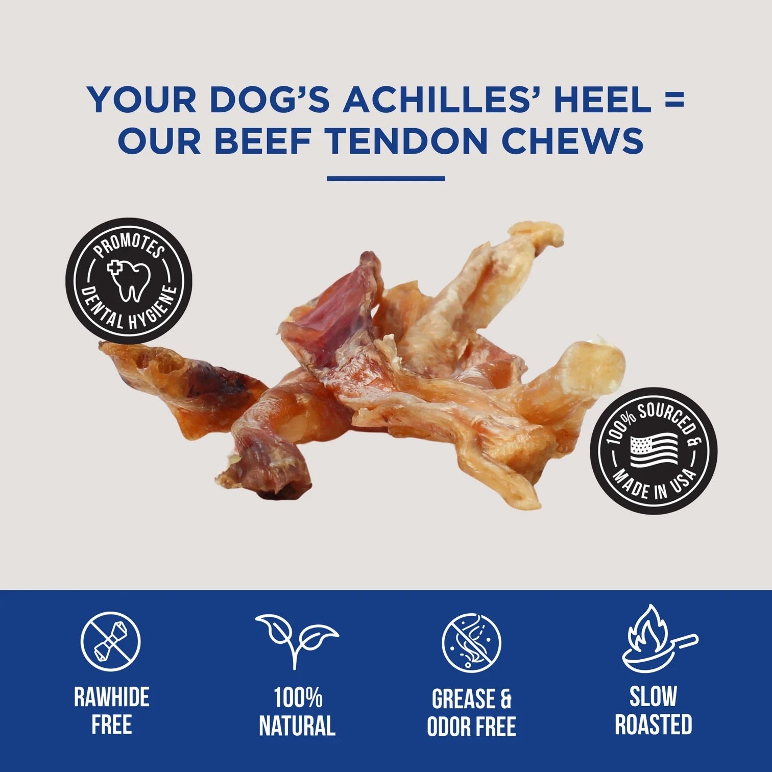 Natural Rapport The Only Beef Tendon Chews Dogs Need Dog Treats (5ct)
