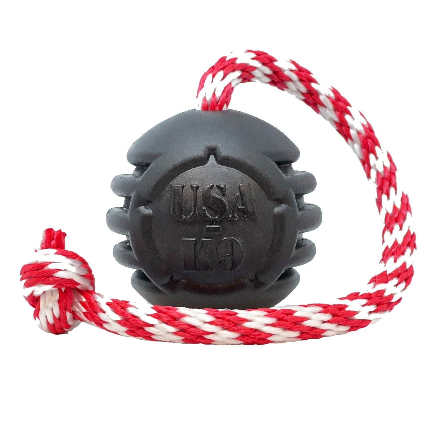 USA-K9 Magnum Stars and Stripes Rubber Dog Toy | K9 Handler Reward Toy | USA Made
