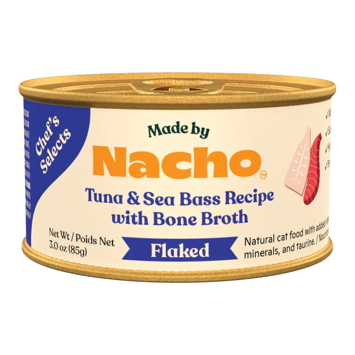 Made By Nacho Flaked Tuna & Sea Bass (3oz)
