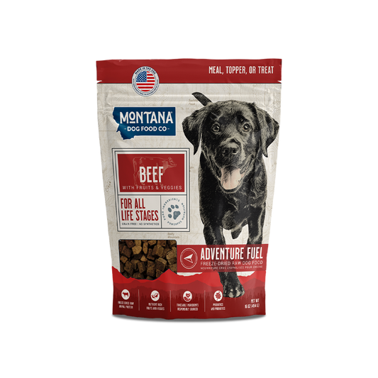 Grain-Free Beef Freeze-Dried Raw Dog Food Adventure Fuel