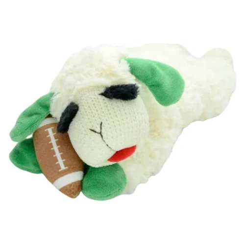 Multipet Tailgate Lamb Chop w/ Football Dog Toy, 6.5"