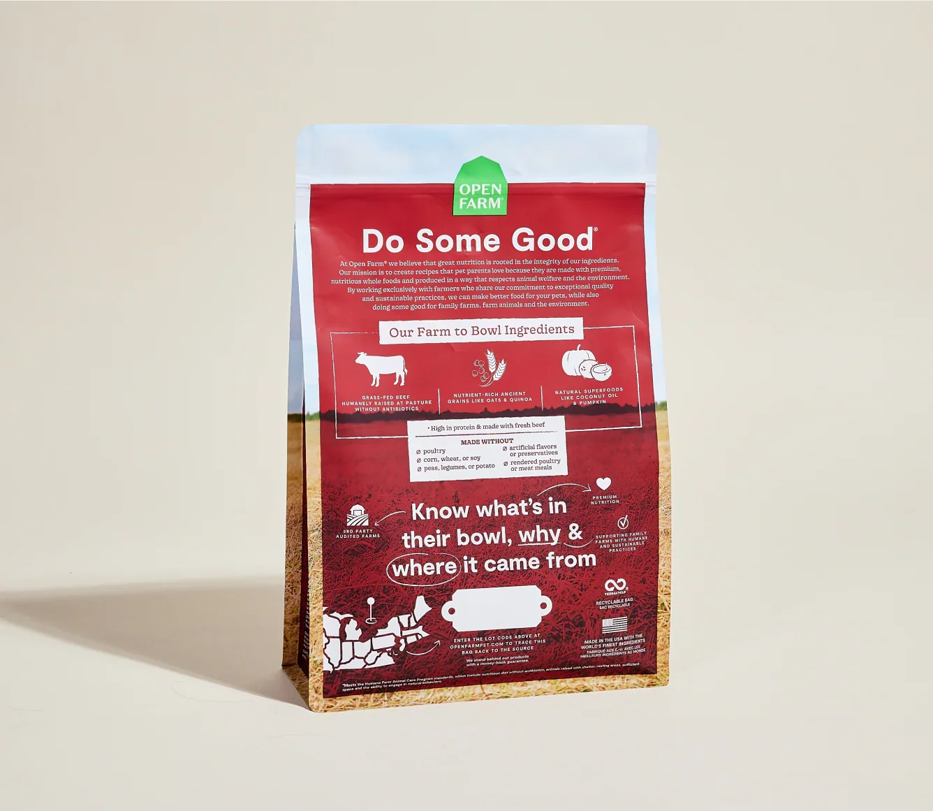Open Farm Grass-Fed Beef & Ancient Grains Dry Dog Food