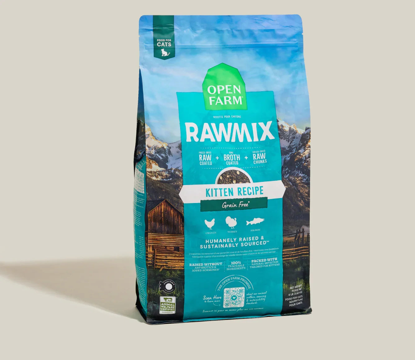 Open Farm Cat Grain Free Raw Mix Kitten (2.25lb)
