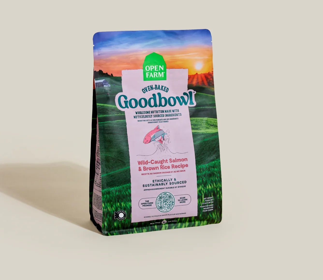 Open Farm Goodbowl Wild-Caught Salmon & Brown Rice Dry Dog Food (3.5lb)