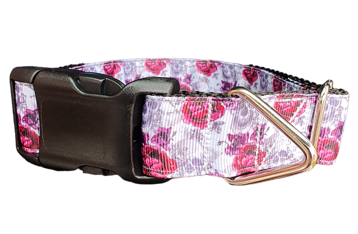 Halloween Skulls N Roses Nylon Dog Collar