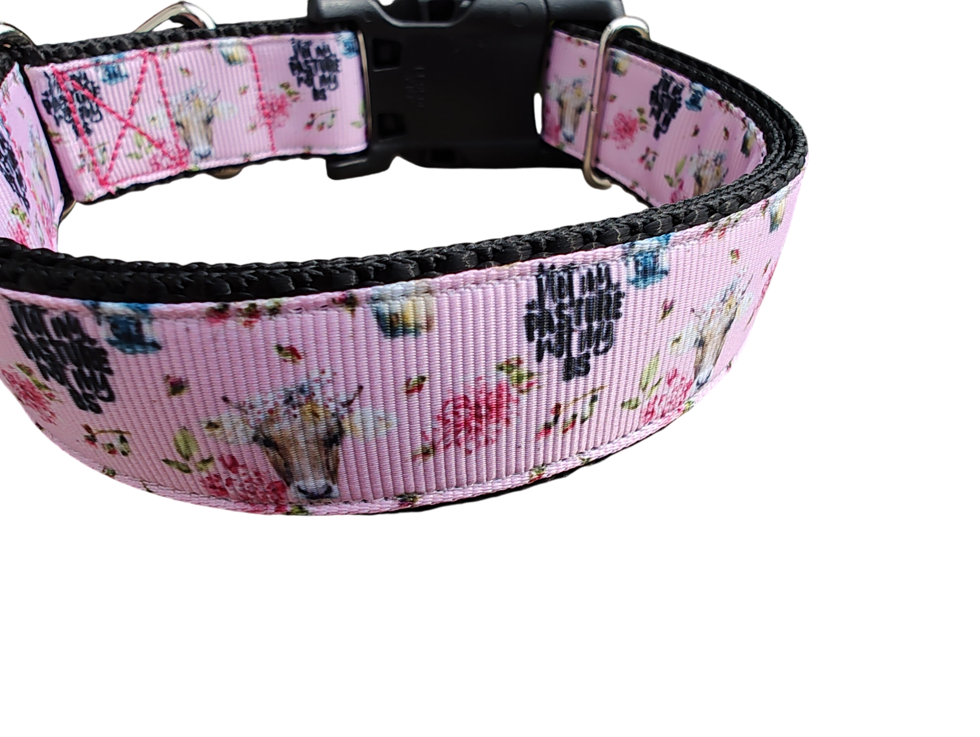 Not My Pasture BS Cow Nylon Dog Collar