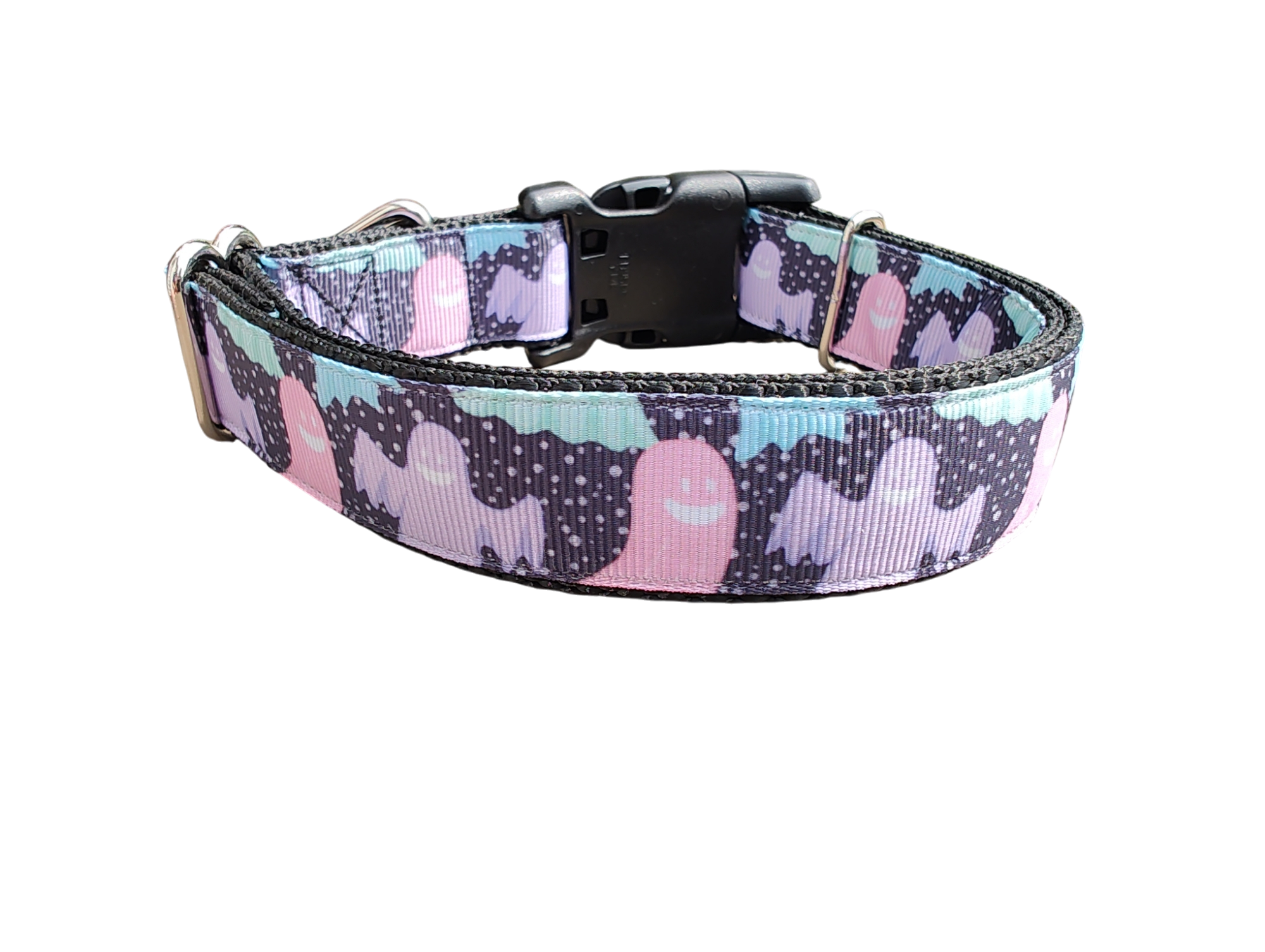 Pastel Ghosts Nylon Dog Collar