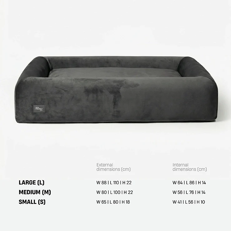 Premium Orthopedic Memory Foam Dog Bed - Charcoal (Medium) (LP)