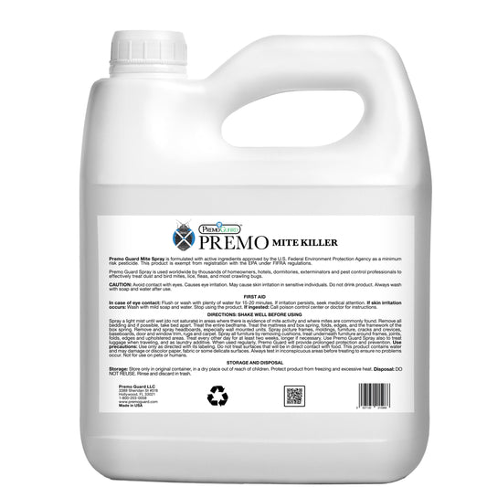 Premo Guard Mite Killer Spray - 128 oz Natural & Non-Toxic