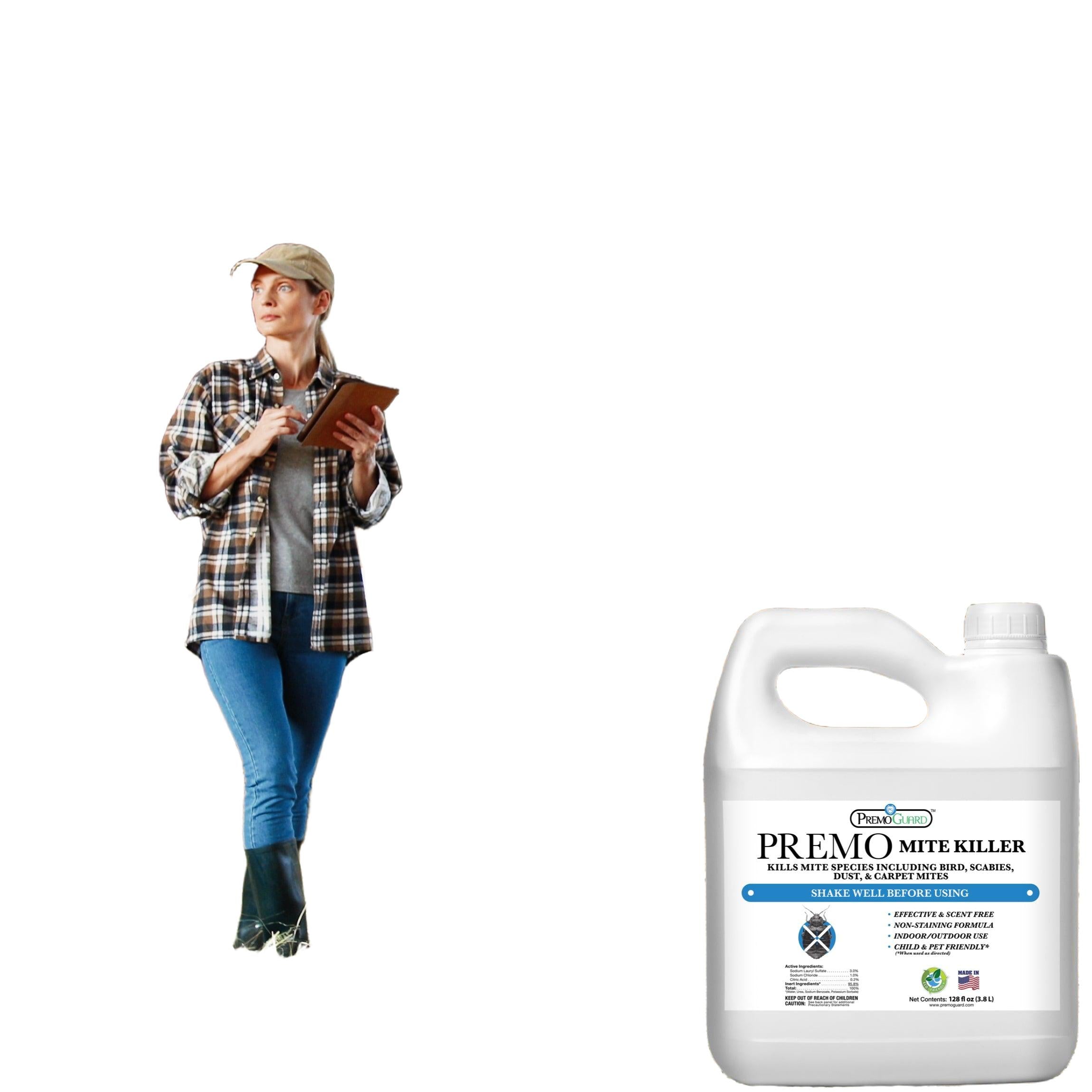 Premo Guard Mite Killer Spray - 128 oz Natural & Non-Toxic