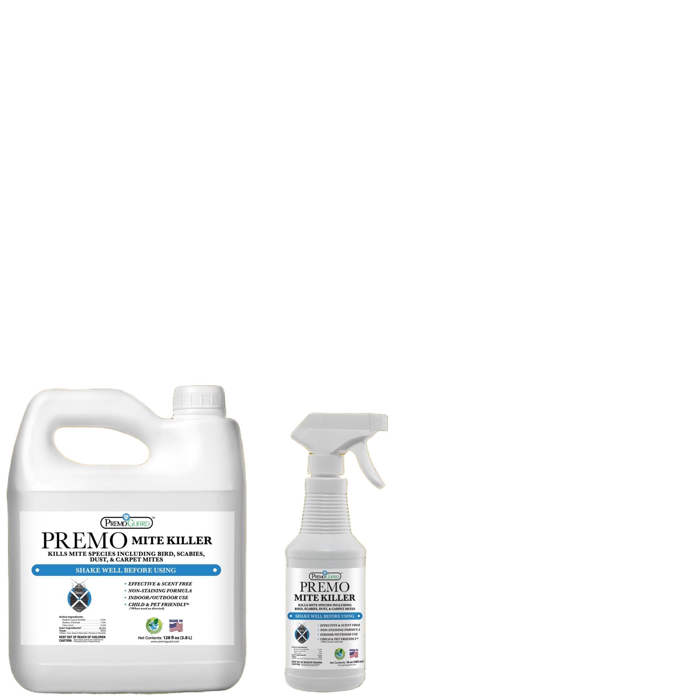 Premo Guard Mite Killer Spray - 128 oz Natural & Non-Toxic